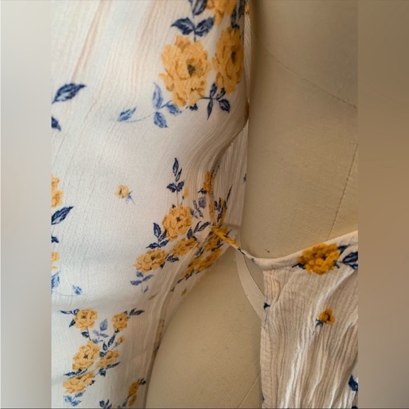 Vintage Crinkled Fabric Floral Patterned Wrap Dress size 14 fits like a 12 EUC - Picture 7 of 10